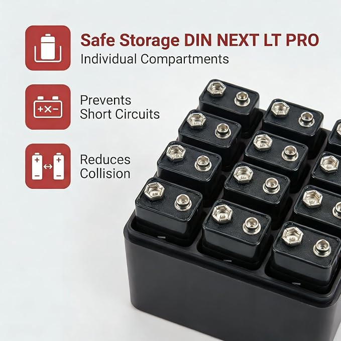 ALCYON 9V Battery Organizer Storage Case, Battery Vault Box Container - Image 5