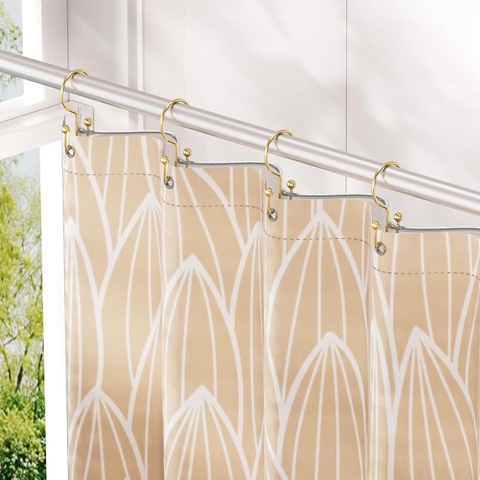 Shower Curtain Hooks Gold Shower Curtain Rings, Double Shower Curtain Hooks - Image 9