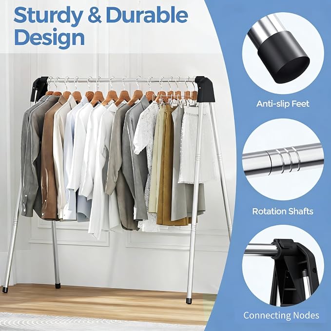APEXCHASER 55" L Stainless Steel Clothes Drying Rack - Image 5