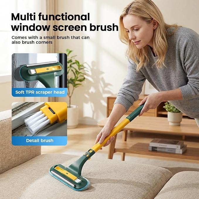 Window Screen Cleaning Brush, 2 in 1 Screen Cleaner Tool - Image 3