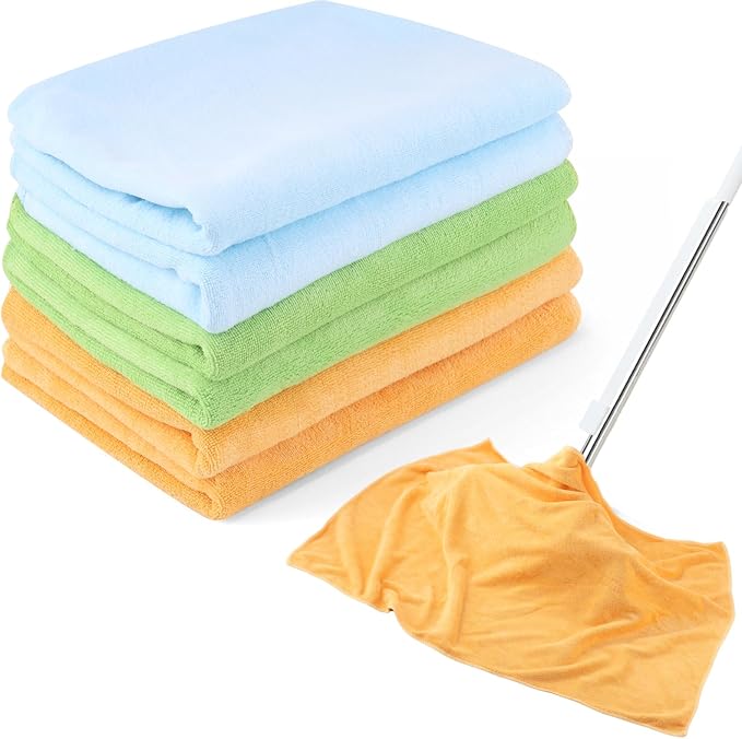 6 Pack Extra Large Microfiber Cleaning Cloths 20"x30", Lint-Free Reusable Towels by Unknown