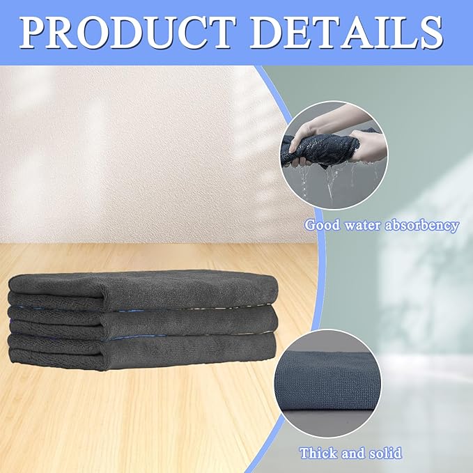 9 Pcs Extra Large Microfiber Cleaning Cloth, Microfiber Towels - Image 3
