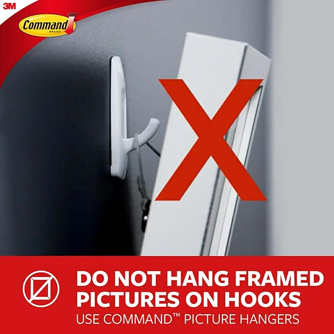 Command Medium Brushed Nickel Forever Classic Hooks, 2 Hooks, 4 Strips | - Image 8