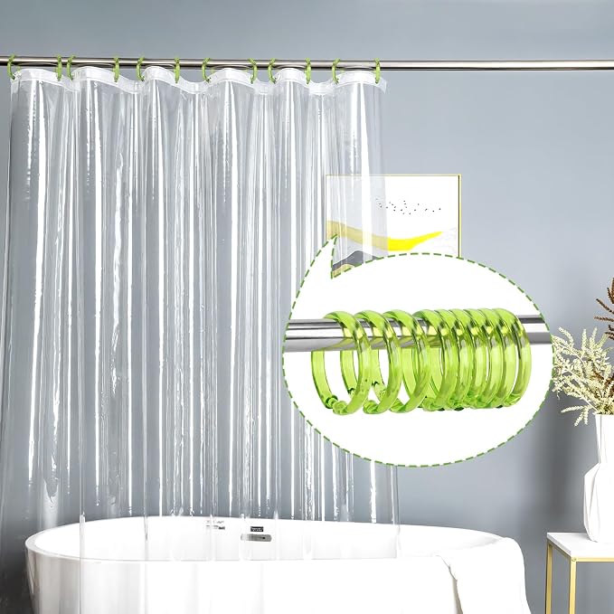 Green Shower Curtain Hooks - Image 6