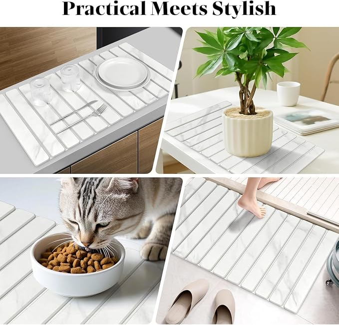 2 PCS Large Stone Dish Drying Mat - Image 7