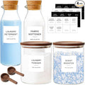 Powder Laundry Detergent Container, Glass Laundry Room Organization Jars by KSOKIMER