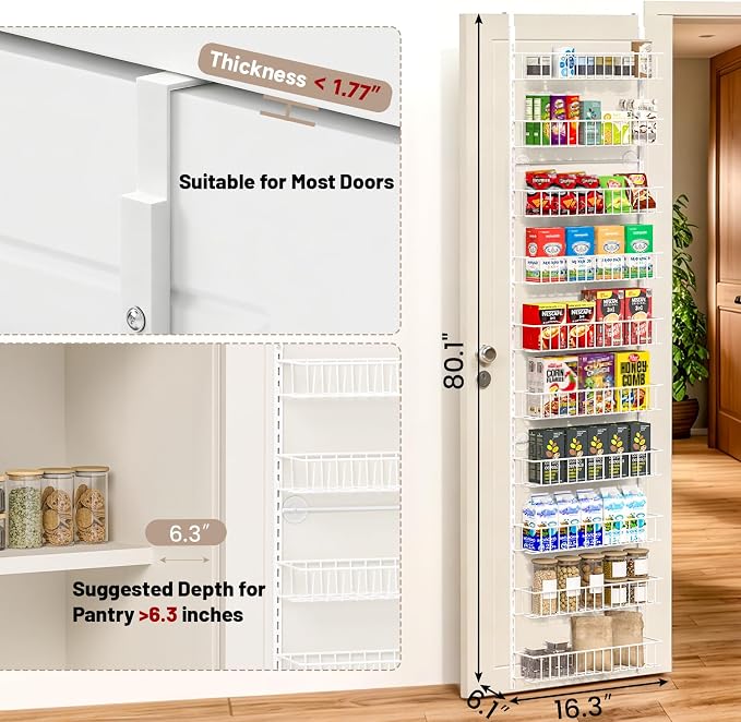 ElegantArray 10-Tier Pantry Door Organizer - Image 2