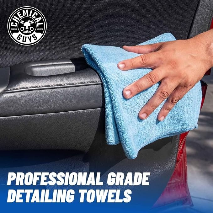 Chemical Guys MICBLUE03 Workhorse Professional Microfiber Towel - Image 3