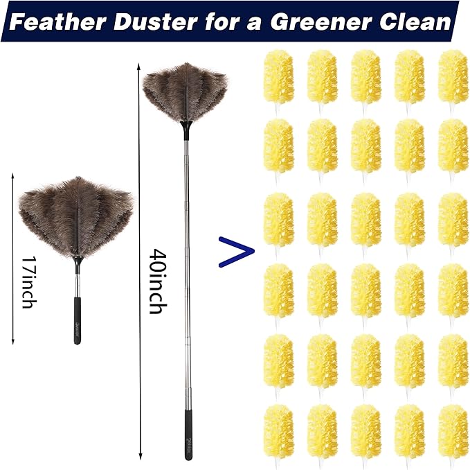 Soarer Extendable Ostrich Feather Duster, Handle Duster - Image 4