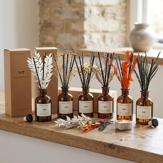 Reed Diffuser Set for Bathroom Air Fresheners, Oil Diffuser Sticks - Image 6