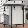 Laundry Basket with Wheels, 190L Laundry Hamper 2 Setion by Unlockyourhomestoragelife