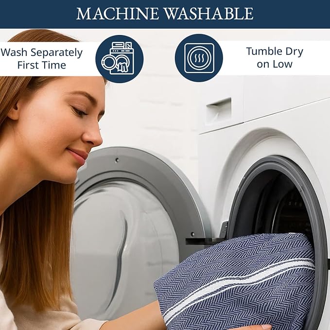 LANE LINEN Kitchen Towel Set 100% Cotton Absorbent Lint-Free 12 Pack - Image 5