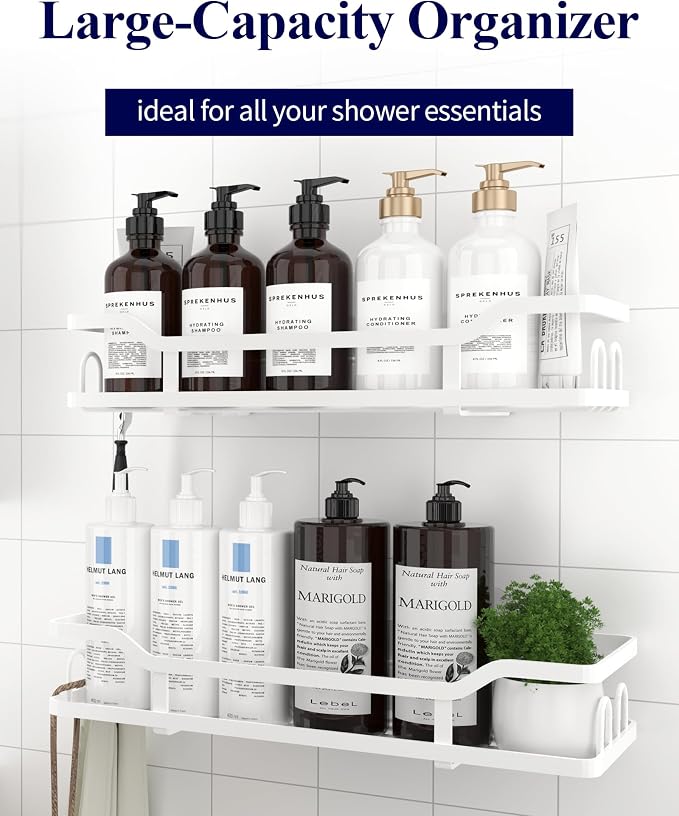 Kitsure Shower Caddy, Adhesive Shower Organizer - Image 4