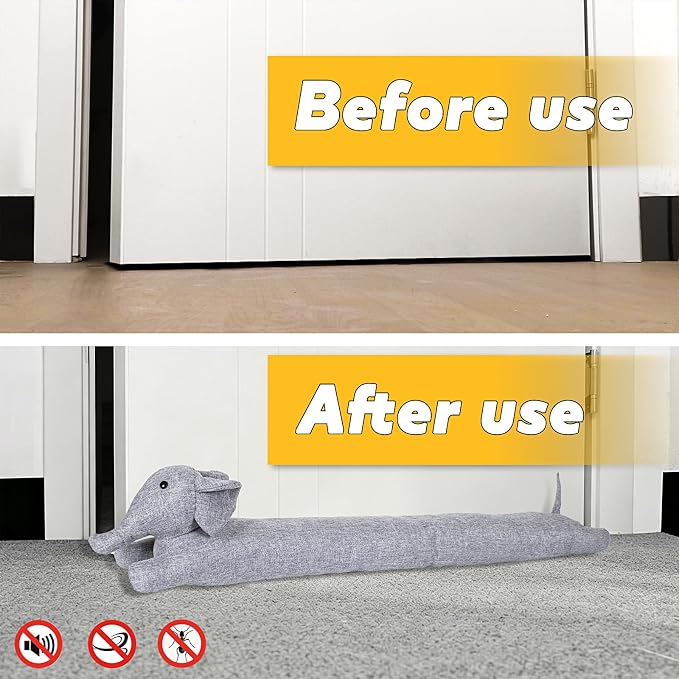 36 Inch 3LB Heavy Duty Under Door Draft Stopper, Decorative Soundproof Door - Image 5