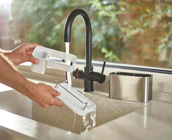 Joseph Joseph Surface Stainless Steel Caddy Sink Area Organizer and Sponge - Image 5