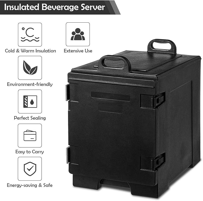 COSTWAY Catering Food Warmers, Hot Boxes Catering for 5 Full-Size Pan, 81 Quart Capacity, Stackable Design, Handles, Portable Insulated Food Carrier for Family Gathering, Canteen, Restaurant, 2