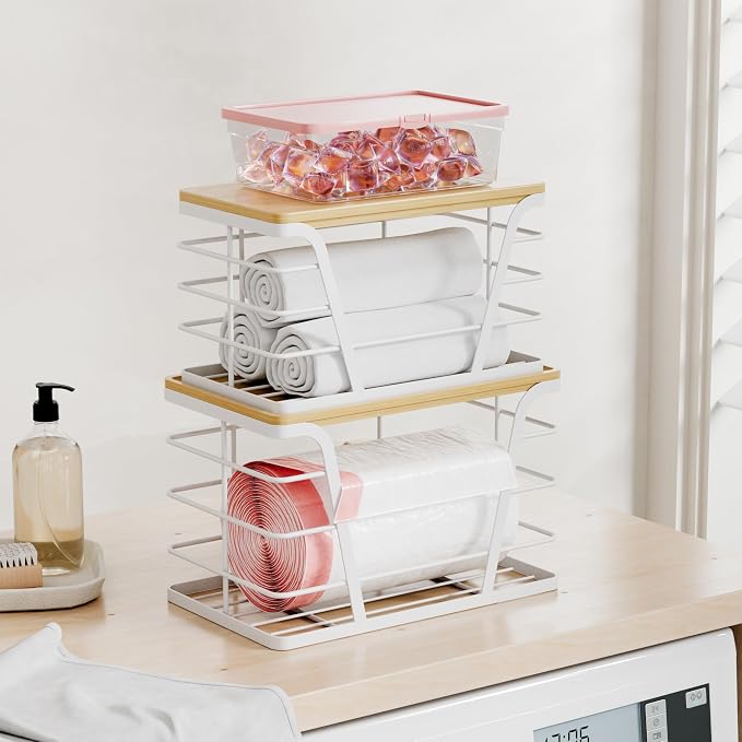 TIDIIABODE 2 Pack Stackable Laundry Room Organization and Storage, Laundry Room - Image 6