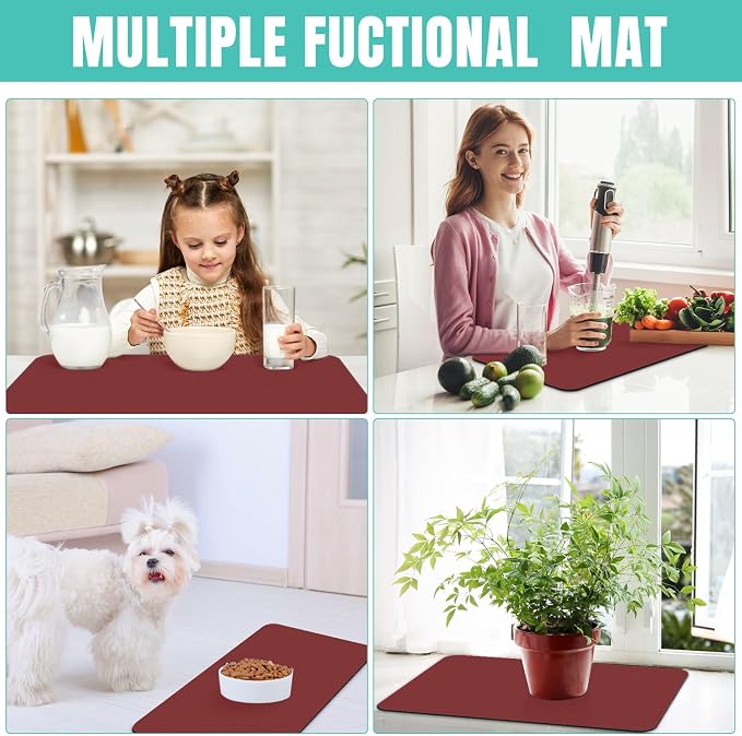 Coffee Mat Super Absorbent Dish Drying Mat Coffee Bar Mat 18"x 32" - Image 7