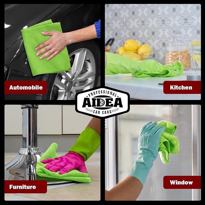 AIDEA Microfiber Cleaning Cloth-20PK, Microfiber Towels - Image 5
