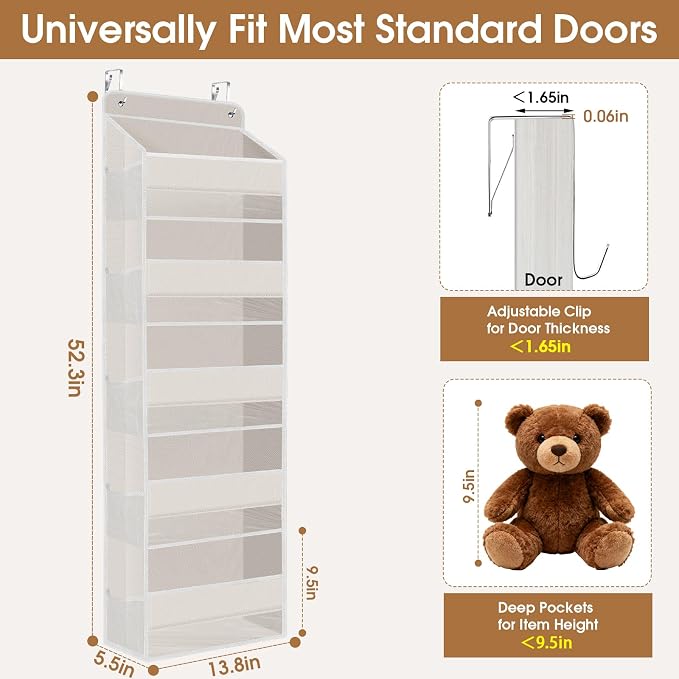 Over The Door Organizer Storage behind Door Hanging Organizer - Image 2
