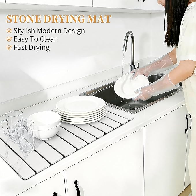Stone Dish Drying Mat for Kitchen - Image 6