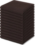 Homaxy 100% Cotton Waffle Weave Kitchen Dish Cloths 12-Pack, Dark Brown | 12 x by Homaxy