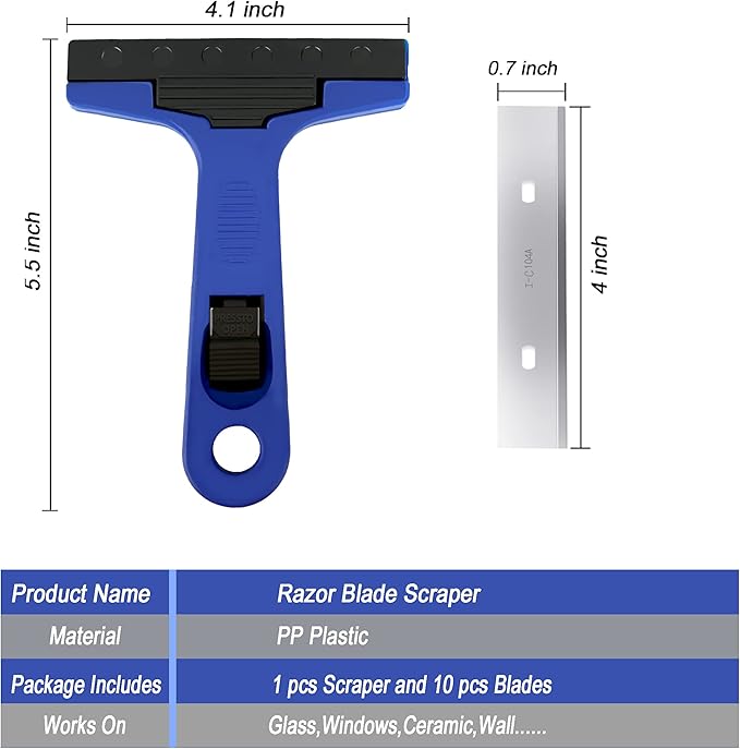 4" Razor Blade Scraper Tool - Image 6