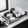 Kitsure Expandable Metal Dish Drying Rack, 16.1-26.6" L x 12.6" W, Auto-Drain by Kitsure