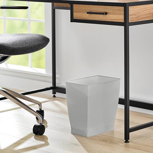 iDesign Small Plastic Bathroom Trash Can, Slim Rectangle - Image 5
