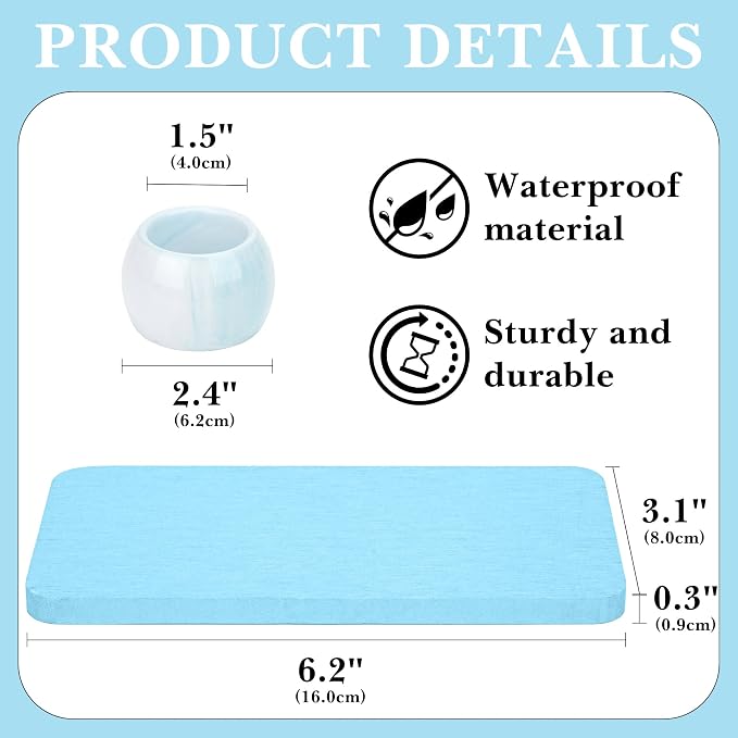 2 Pack Ceramic Toothbrush Holder - Image 2