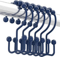 Titanker Shower Curtain Hooks Rings, Rust-Resistant Metal Double Glide Shower by Titanker