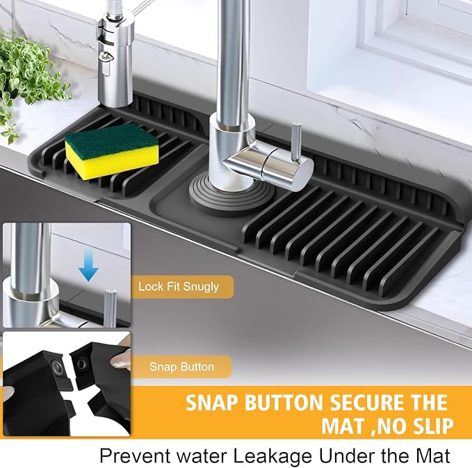 14.6-Inch Kitchen Sink Splash Guard Mat | 7° Slope - Image 2