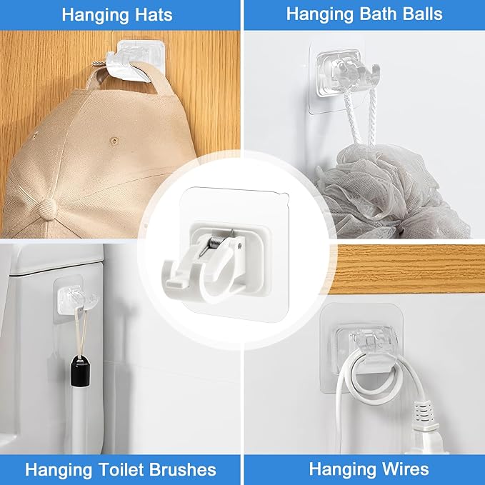12 Pack Self Adhesive Curtain Rod Holder, No Drill Curtain Rod Brackets - Image 6
