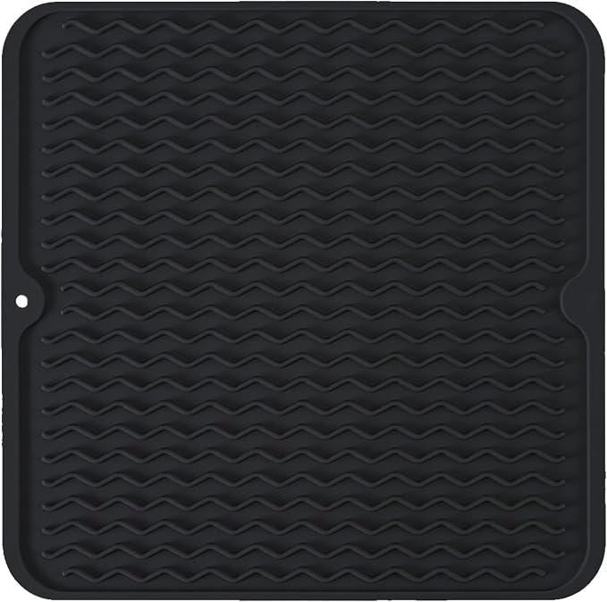 Silicone Dish Drying Mat, Non-Slip Easy Clean Sink Mat Large Heat-resistant by MODENGKONGJIAN