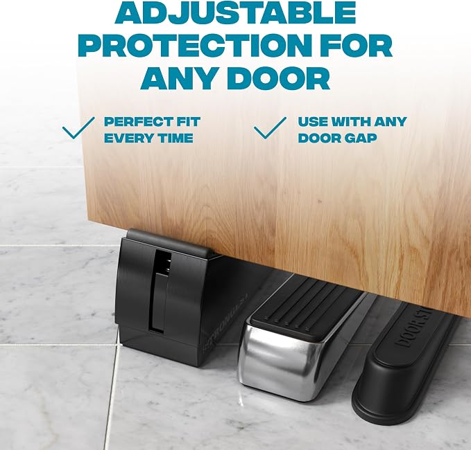 Stoppers for Bottom of Door – Heavy Duty Metal Rubber Door Stopper, Non-Slip - Image 3