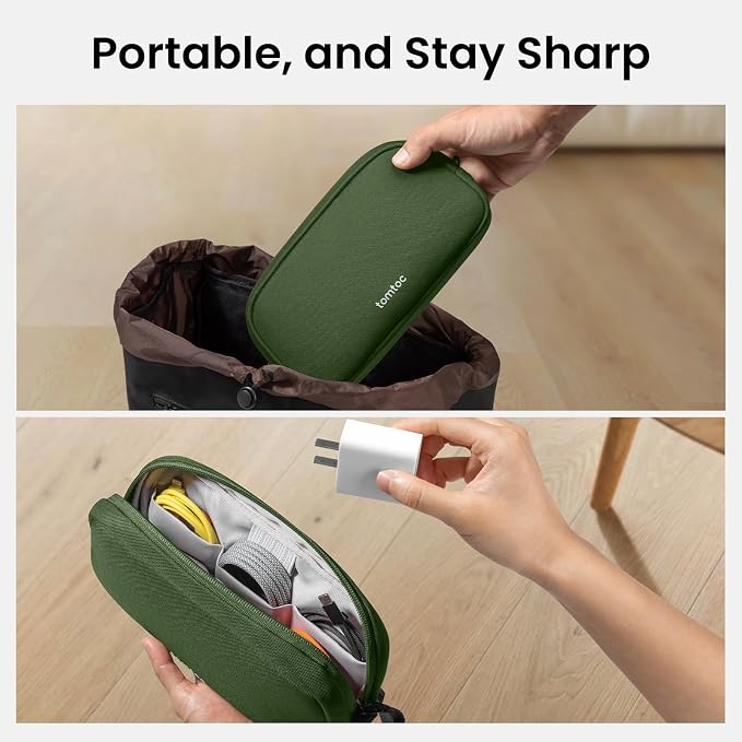 tomtoc Electronics Organizer Travel Case, Water Resistant Travel Bag Cable - Image 10