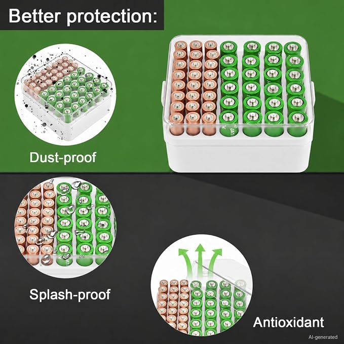 ALCYON Plastic Battery Organizer Storage Case - Image 4