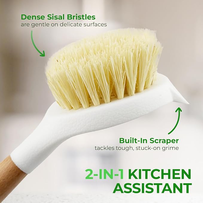 AIRNEX Wooden Dish Brush Set of 2 - Image 4
