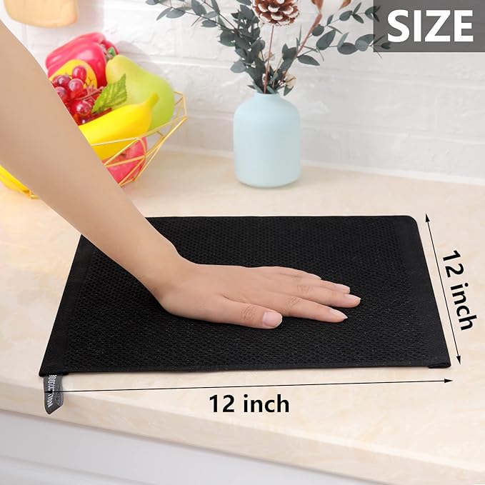 Homaxy 100% Cotton Waffle Weave Kitchen Dish Cloths 6-Pack, Ultra Soft - Image 5