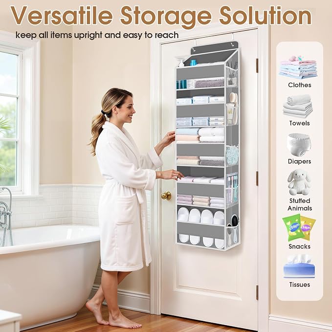 Over The Door Organizer Storage behind Door Hanging Organizer - Image 7