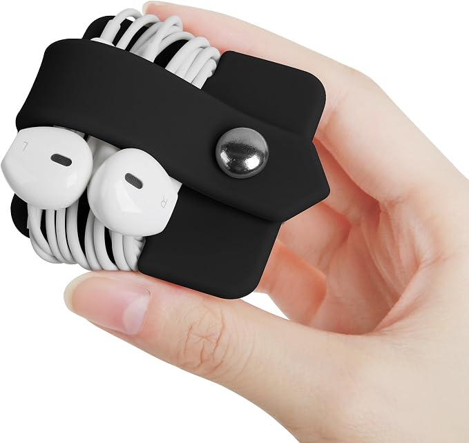 Headphone Case Cord Organizer Earbuds Holder Earphones Case Wrap Winder Headset - Image 3