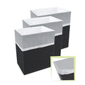 13 Gallon Disposable Pop-Up Trash Cans (3-Pack, Multi-Liner) with Fitted Bags – Foldable Garbage & Recycling Bins for Parties, Events & Kitchen (Black, 17" H x 13.5" W x 10" D)