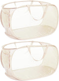 Durable Collapsible Laundry Baskets, Mesh Pop Up Laundry Hamper by Bemkoo