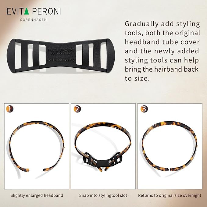 EVITA PERONI Hair Band for Eyewear - No Pressure, No Headache, Comfortable Thin Non-Slip Headbands for Women's Hair Fashion - Amber