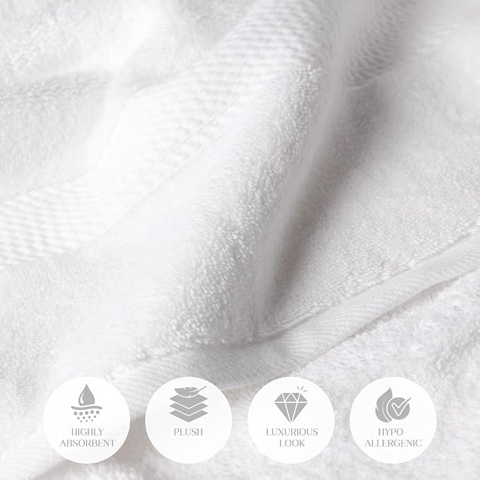 SUPERIOR Egyptian Cotton Ultra Plush & Absorbent, 3 Piece Set, Soft Luxury - Image 5