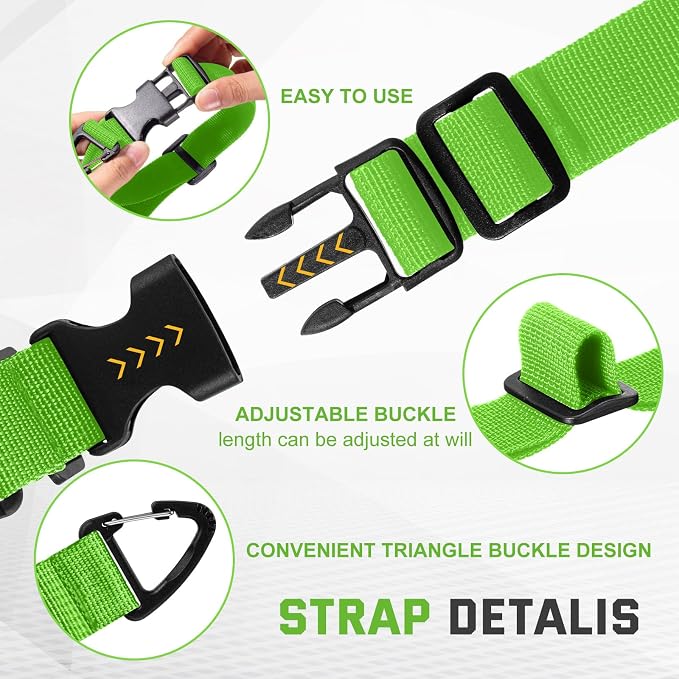 6 Pack Adjustable Extension Cord Holder Straps, Heavy Duty Triangle Clips - Image 3