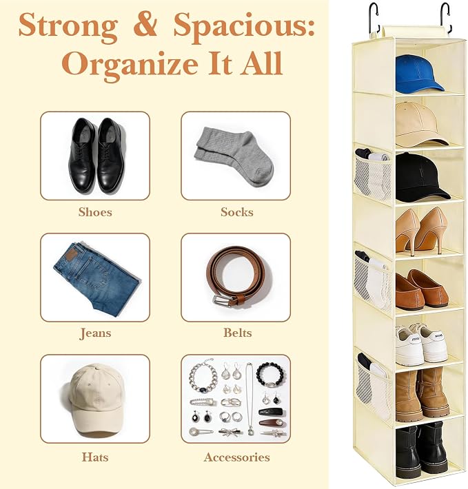 Hanging Shoe Organizer for Closet - Image 7