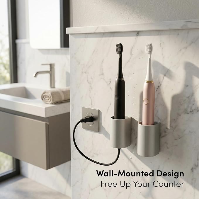 Aluminum Electric Toothbrush Holder – Wall Mount - Image 3