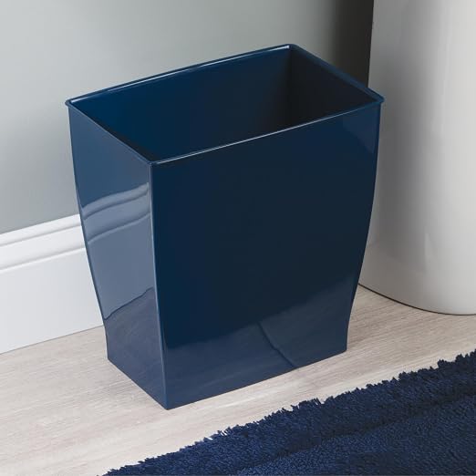 iDesign Small Plastic Bathroom Trash Can, - Image 7