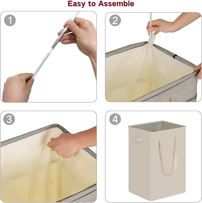 efluky Slim Laundry Basket, Narrow Laundry Hamper - Image 7